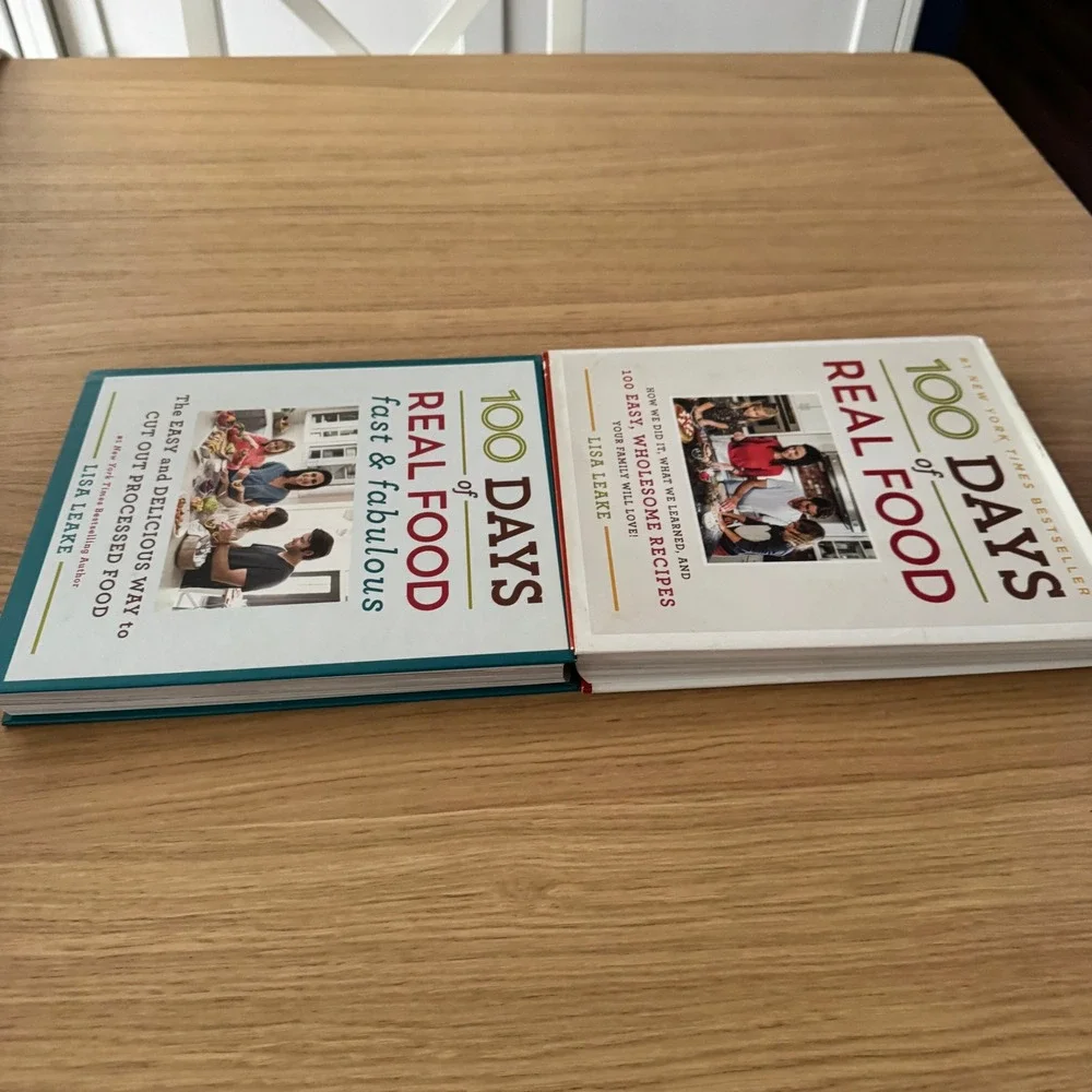 Lisa Leake Cookbook Set 100 Days of Real Food & Fast Fabulous Healthy Recipes